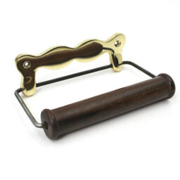 Oakcrafts - Solid Brass Wire Toilet Roll Holder - 140mm - thumbnail 4