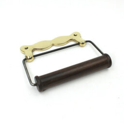 Oakcrafts - Solid Brass Wire Toilet Roll Holder - 140mm