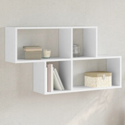 Berkfield Wall Shelf White 100X20X53 Cm Engineered Wood - thumbnail 1