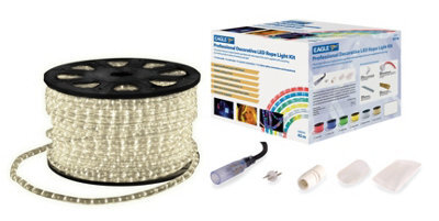 Netagon Outdoor Festive Static Led 45M Rope Lights Kit With Wiring Accessories- Ice White - image 1