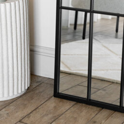 Jōbū Jobu Home - Tomi - Full Length Black Metal Arched Lattice Window Mirror - 150Cm X 60Cm - thumbnail 2
