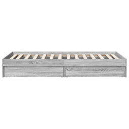Berkfield Bed Frame With Drawers Without Mattress Grey Sonoma 75X190 Cm Small Single - thumbnail 5