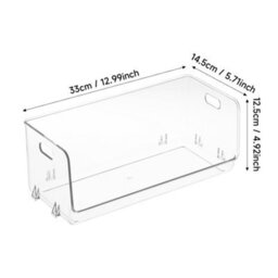 Living And Home 2Pcs Stackable Transparent Desktop Storage Boxes Multifunctional Organiser, 33Cm W X 14.5Cm D X 12.5Cm H - thumbnail 5