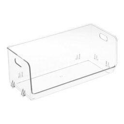 Living And Home 2Pcs Stackable Transparent Desktop Storage Boxes Multifunctional Organiser, 33Cm W X 14.5Cm D X 12.5Cm H - thumbnail 2