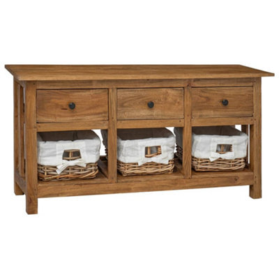 Vidaxl Sideboard Solid Mahogany Wood 100X30X50 Cm - image 1