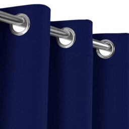 Ameha Navy Plain Thermal Insulated Blackout 230Gsm  Eyelet Curtain For Energy Saving Bedroom Single Panel 66''x84'' Uk Home Decor - thumbnail 9