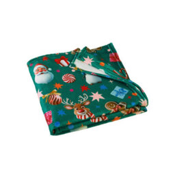 Catherine Lansfield Christmas Icons Blanket/throw For Sofa Chair Bed Green 130X170Cm - thumbnail 4
