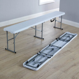 Home Source Pair Of 6Ft Folding Trestle Indoor Outdoor Benches - thumbnail 3