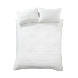 Bianca Fine Linens Waffle Cotton Stripe Single Duvet Cover Set With Pillowcase White - thumbnail 6