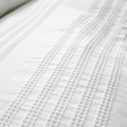 Bianca Fine Linens Waffle Cotton Stripe Single Duvet Cover Set With Pillowcase White - thumbnail 5