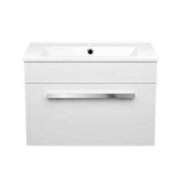 iBathUK Avon 1 Drawer Wall Hung Vanity Unit With Basin - 615mm X 415mm - 1 Tap Hole - thumbnail 1