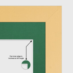 AK Frames 40X20Cm Mustard Yellow Modern Multi Photo Frame With Emerald Mount - Holds 3 Apertures (3X) 6X4 Photos - thumbnail 7