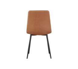 Mof Faux Suede Set Of 4 Dining Chairs With Sturdy Metal Legs Chairs With Backrest And Padded Seat Orange Check - thumbnail 6