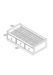 "Core Products, Premium Corona White Cabin Bed 3'0"" Single Bed, White Wax Pine H55.0Cm X W100.0Cm X D195.6Cm" - thumbnail 4