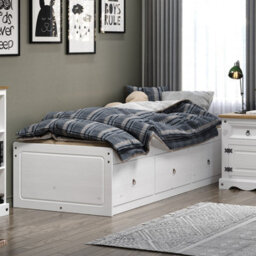"Core Products, Premium Corona White Cabin Bed 3'0"" Single Bed, White Wax Pine H55.0Cm X W100.0Cm X D195.6Cm" - thumbnail 5