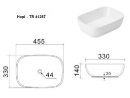 Impact Furniture Wall Hung Vanity Unit With Basin 600mm Worktop Black Bathroom Drawers Cabinet Ribbed Fluted Floating Adel - thumbnail 8