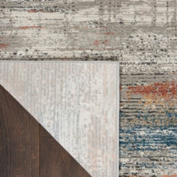 Grey Multi Rustic Textures Luxurious Modern Abstract Bedroom & Living Room Rug -66 X 230Cm (Runner) - thumbnail 6