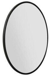 "Mirroroutlet The Fenestra Black Edged Circular Modern Wall Mirror 31"" 80Cm Diameter" - thumbnail 5
