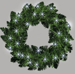 Shatchi 55Cm Prelit Imperial Pine Green Christmas Wreath - thumbnail 3