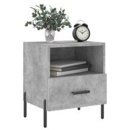 Berkfield Modern Bedside Cabinets 2 Pcs Concrete Grey 40X35X47.5 Cm Engineered Wood - thumbnail 4