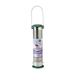 Peckish Plastic & Steel Seed & Nyger Green All Weather Bird Feeder 0.7L - thumbnail 1
