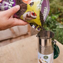 Peckish Plastic & Steel Seed & Nyger Green All Weather Bird Feeder 0.7L - thumbnail 2