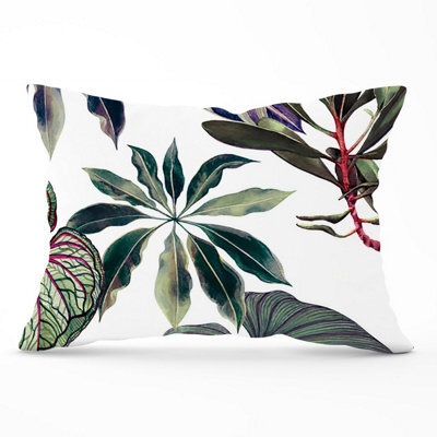 Warren Reed Designer Watercolor Tropical Leaf Cushions 33Cm X 48Cm