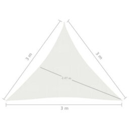 Berkfield Sunshade Sail 160 G/m2 White 3X3X3 M Hdpe - thumbnail 6