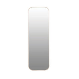 Deenz Squoval Wall Mounted Mirror Rectangle Greige Framed Mini Round Edges Functional Home Décor Unique Shape For Bedroom 120X40Cm - thumbnail 2