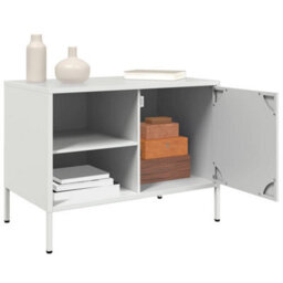 Berkfield Tv Cabinets 2 Pcs White 68X39X50.5 Cm Steel - thumbnail 5