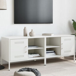 Berkfield Tv Cabinets 2 Pcs White 68X39X50.5 Cm Steel - thumbnail 1