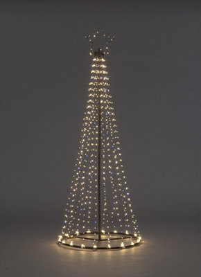 Snowtime 2.5M Maypole Outdoor Tree With 884 Flashing Wire Lights - Warm White