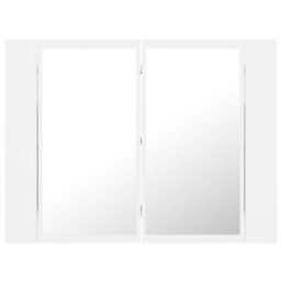 Vidaxl Led Bathroom Mirror Cabinet White 60X12X45 Cm Acrylic - thumbnail 9