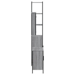 Walplus 3 Piece Bathroom Furniture Set Grey Sonoma Engineered Wood - thumbnail 7