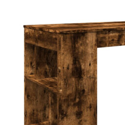 Berkfield Bar Table With Racks Smoked Oak 102X50X103.5 Cm Engineered Wood - thumbnail 7