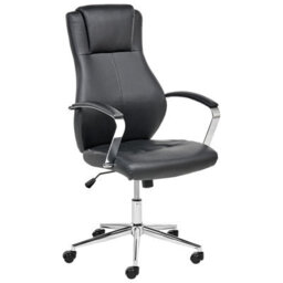 Beliani Executive Chair Adept Faux Leather Black - thumbnail 1