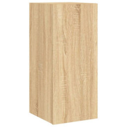 Berkfield Tv Wall Cabinet With Led Lights Sonoma Oak 30.5X35X70 Cm - thumbnail 3