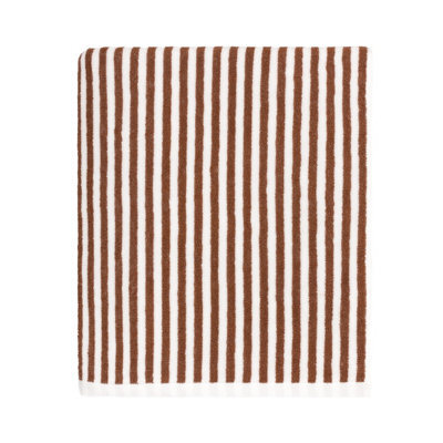 Yard Hebden Striped 100% Cotton Bath Towel, Pecan, 70 X 130Cm - image 1