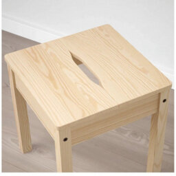 Solid Pine Wooden Stool 45Cm Height - thumbnail 3