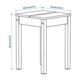 Solid Pine Wooden Stool 45Cm Height - thumbnail 2