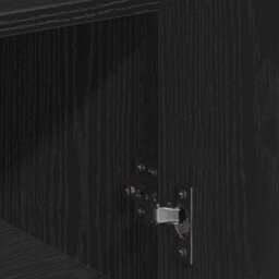 Berkfield Sideboard With Drawer Black Oak 60 X 31 X 70 Cm Engineered Wood - thumbnail 9