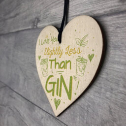 Red Ocean Novelty Gin Friendship Sign Handmade Wooden Hanging Heart Plaque Gin  Tonic Funny Gift For Friend - thumbnail 7