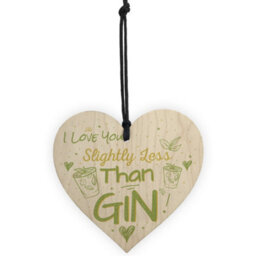 Red Ocean Novelty Gin Friendship Sign Handmade Wooden Hanging Heart Plaque Gin  Tonic Funny Gift For Friend - thumbnail 5