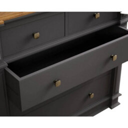 Furniture 48 Bewley Oak And Charcoal Grey Painted 2 Over 3 Chest Of Drawers - thumbnail 3