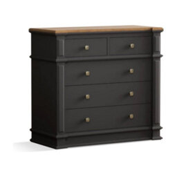 Furniture 48 Bewley Oak And Charcoal Grey Painted 2 Over 3 Chest Of Drawers - thumbnail 2