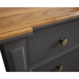 Furniture 48 Bewley Oak And Charcoal Grey Painted 2 Over 3 Chest Of Drawers - thumbnail 4