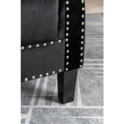 Furniture In Fashion Trento Tall Upholstered Velvet Porter Chair In Black - thumbnail 7