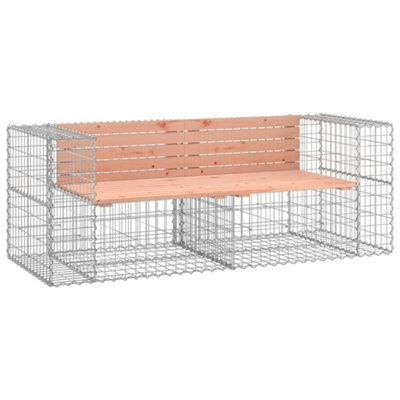 Berkfield Compact Garden Bench Gabion Design 184X71X65.5 Cm Solid Wood Douglas - image 1