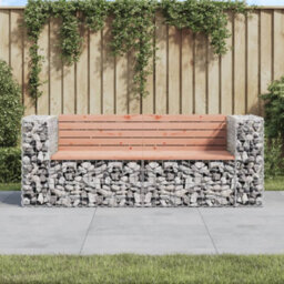 Berkfield Compact Garden Bench Gabion Design 184X71X65.5 Cm Solid Wood Douglas - thumbnail 2