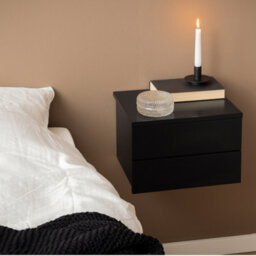 Furniture To Go Avignon Bedside Table With 2 Drawers In Black - thumbnail 5